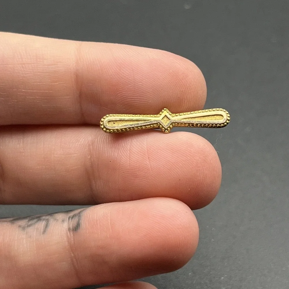 Vintage Gold Tone Collar Bar‎ Lapel Hat Pin
